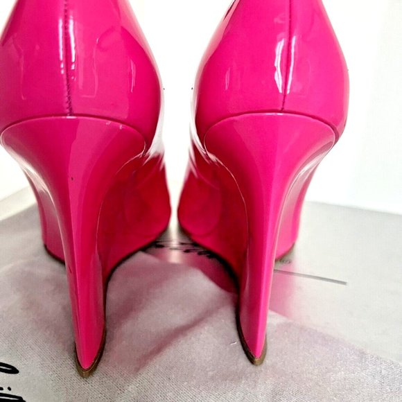 Escarpins Brian Atwood - Noir Cuir Breveté - Taille 39 - Talon Haut - Neuf Sans Boîte